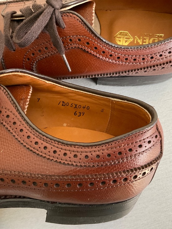 Alden new brown leather shoes main image 7